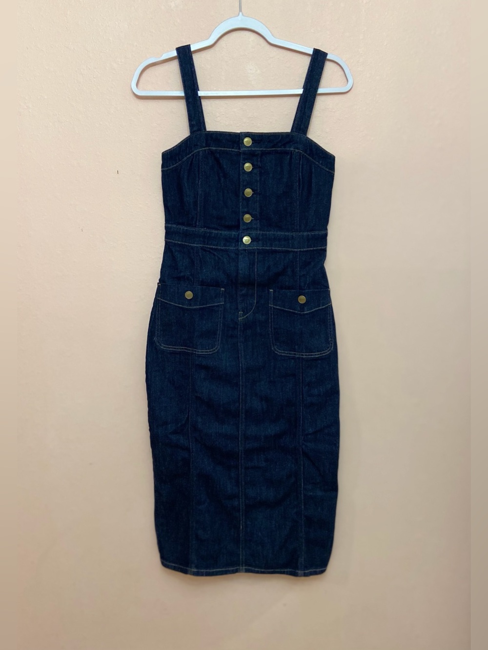 American Eagle Denim Button-Up Midi Dress
